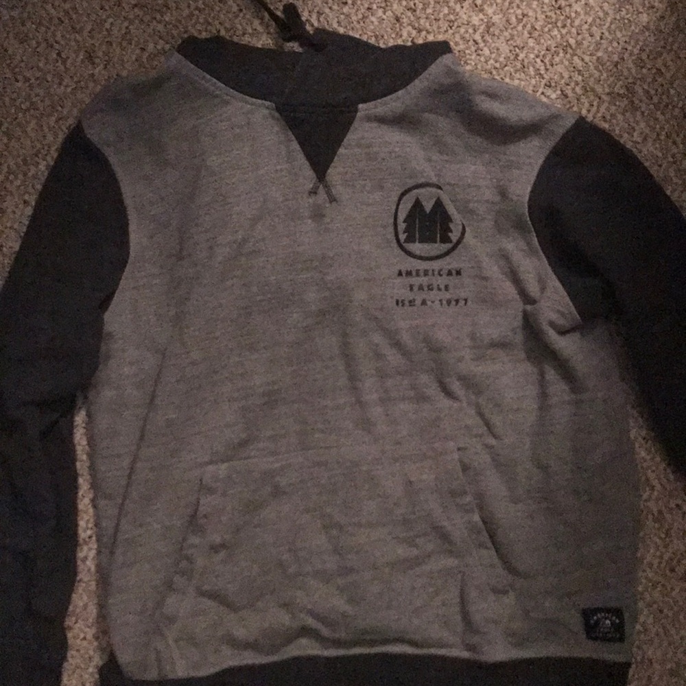 Light gray and dark gray sweater